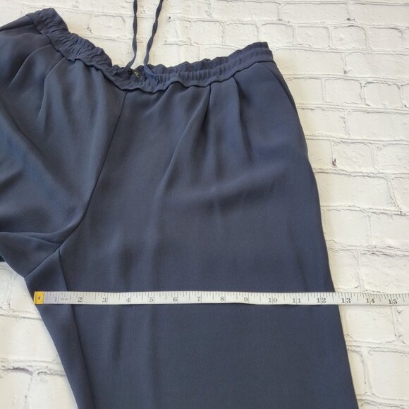 Zara Basic collection women’s navy blue pull on relaxed fit pants size L - Picture 2 of 12